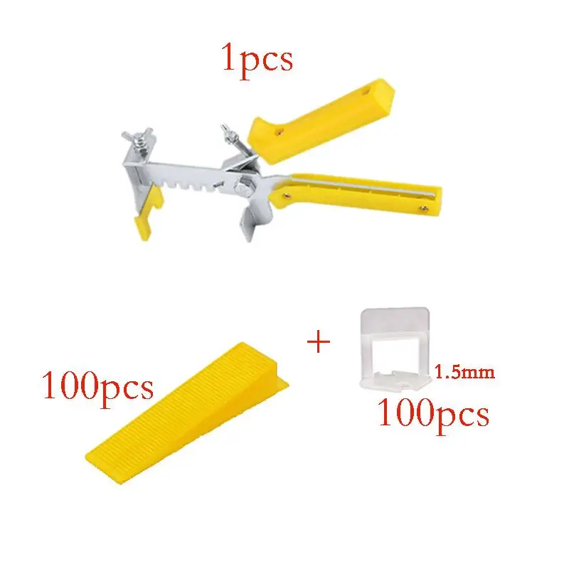 Система выравнивания пластиковой керамической плитки 100 шт. 1 клипса + клиньев
