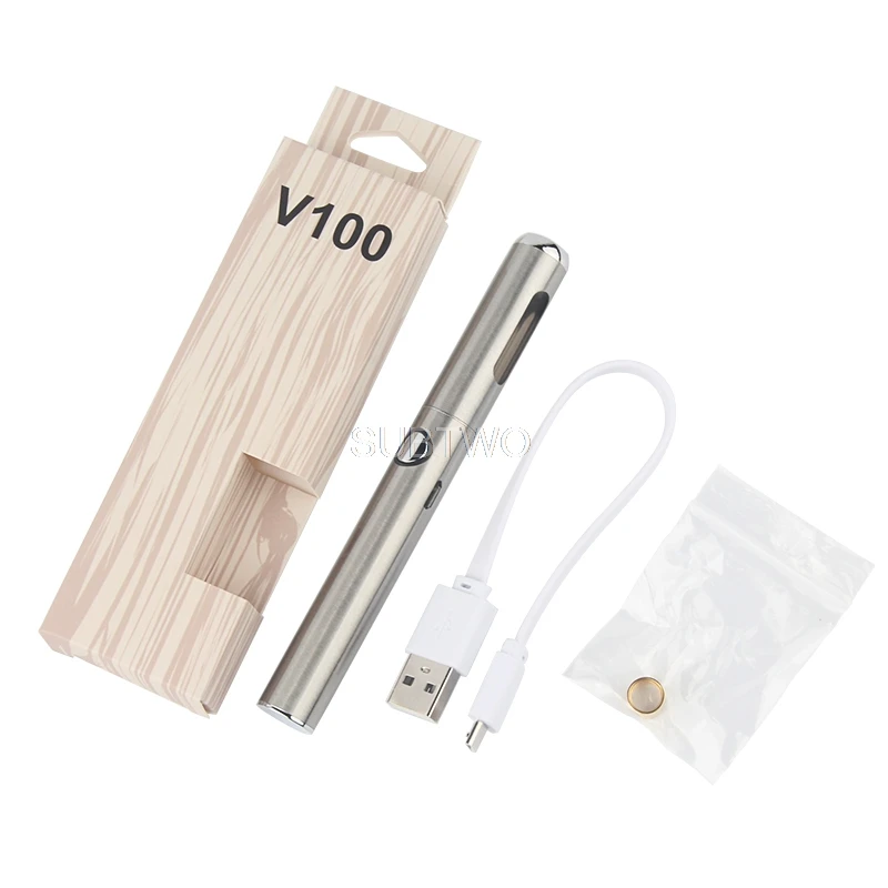 

50pcs/100PCS V100 Preheating battery 650mah Variable Voltage Vape pen vaporizer USB Charger fit for CBD cartridage DHL shipping
