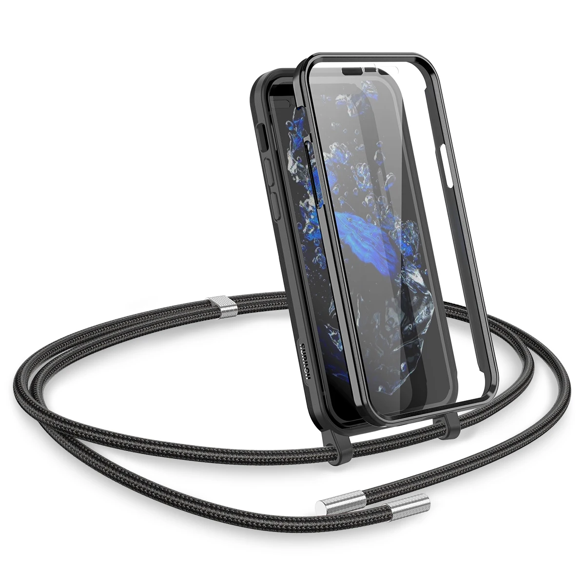 GrandEver Phone Case With Lanyard Necklace for iphone 12 mini pro se2020 Cover Rope Crossbody with Long Neck Strap soft TPU case