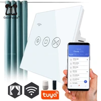 free shipping eu standard electric wall curtain controller smart home automation touch switch open pause close tuya app