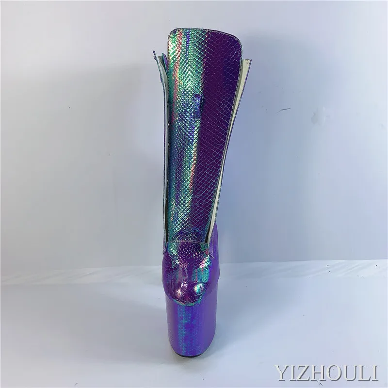 Пикантная танцевальная обувь 8 дюймов новые ботильоны на тонком каблуке сапоги с