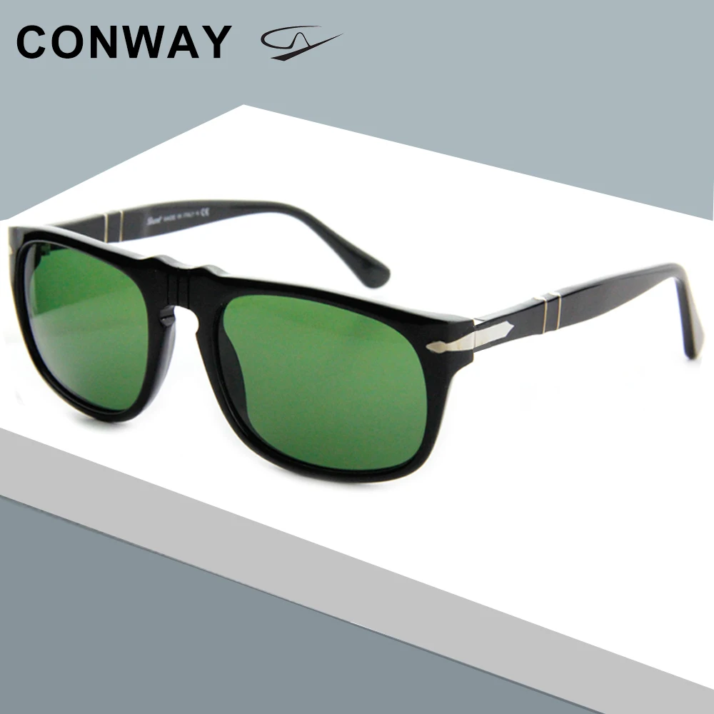 Conway, Винтажные Солнцезащитные очки для мужчин и женщин, итальянский стиль, фирменный дизайн, солнцезащитные очки Steve, очки для вождения, Антибликовая ацетатная оправа - Цвет линз: G15