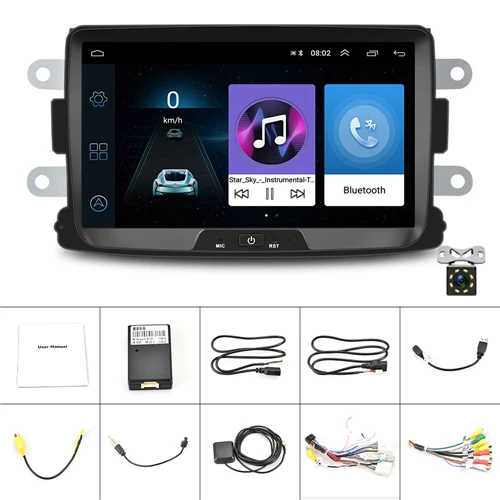 With 8 IR Camera Podofo Android 8,1 автомобильный радиоприемник 8 ''HD сенсорный экран Автоматическое радио GPS Зеркало Ссылка стерео для Renault Sandero/Duster/Logan/Dokker - Цвет: With 8 IR Camera