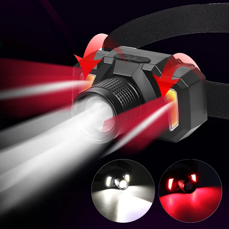 Портативный светодиодный мини-фонарь на 8000 лм перезаряжаемый налобный фонарь с