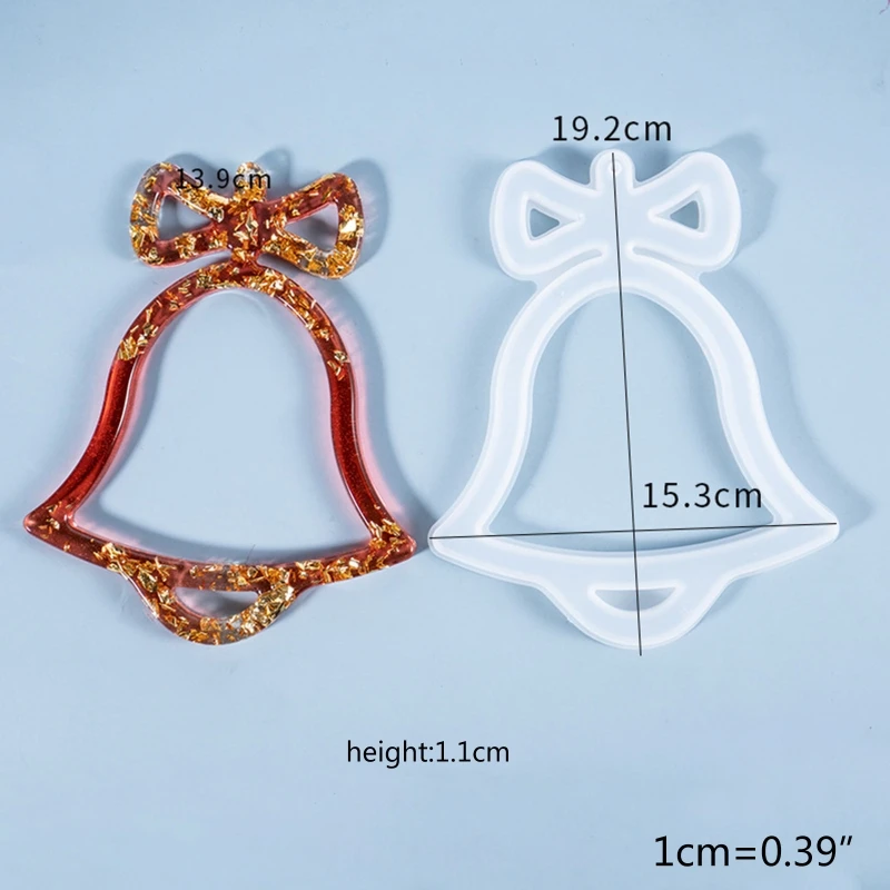 

6Pcs Christmas Pendants Casting Silicone Mould Crystal Epoxy Resin Mold DIY Tool 85LF