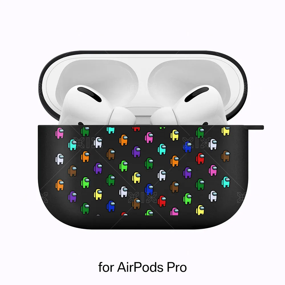 

Silicone Cover for Airpods 1/2 Earphone Among Us Black Soft Protector Fundas Airpods Pro Case Air Pods ChargingBags