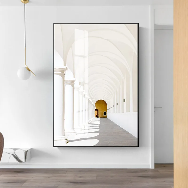 

Modern Scenery Architecture Photography Palace Corridor Passageway House Canvas Painting Wall Picture Poster Room Home Decor