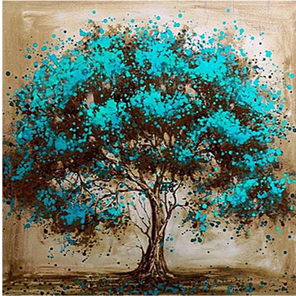 

Scenery Tree DIY Crystal Full Drill Square 5D Diamond Cross Stitch kit Mosaic Round Rhinestone Sewing Home Decoration