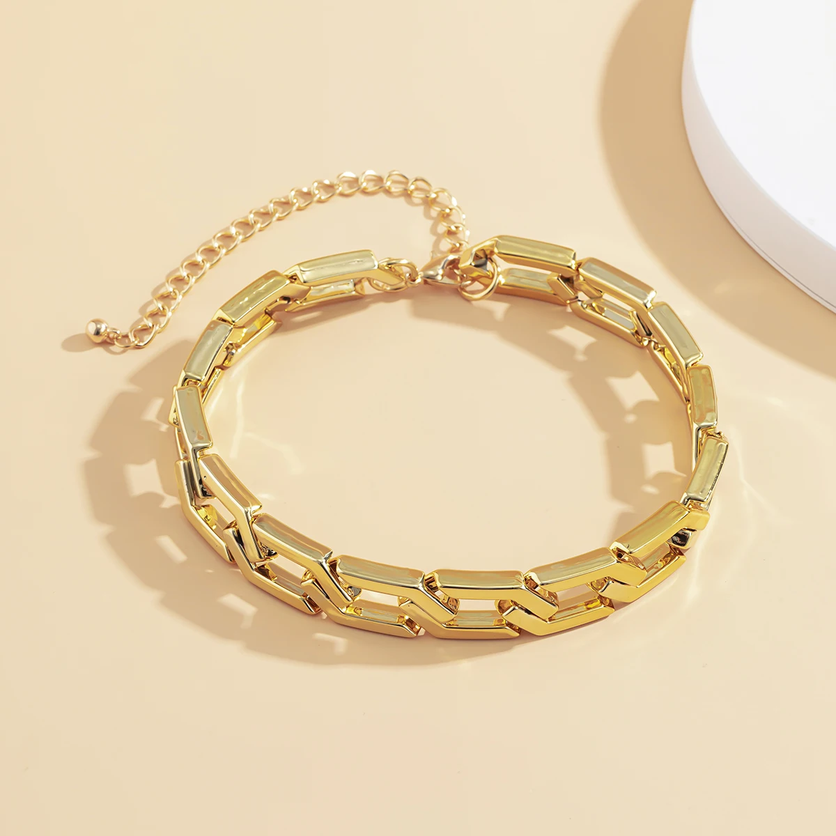 

PuRui CCB Material Punk Thick Chain Necklace on Neck Hip Hop Chunky Short Choker Necklaces Collar for Women Fashion Jewelry 2021