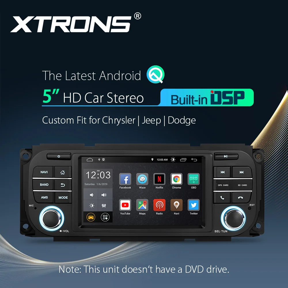 XTRONS " новейший Android 16 Гб rom 2 г HD экран многофункциональный автомобильный стерео RCA gps DSP для JEEP для Dodge Chrysler без DVD