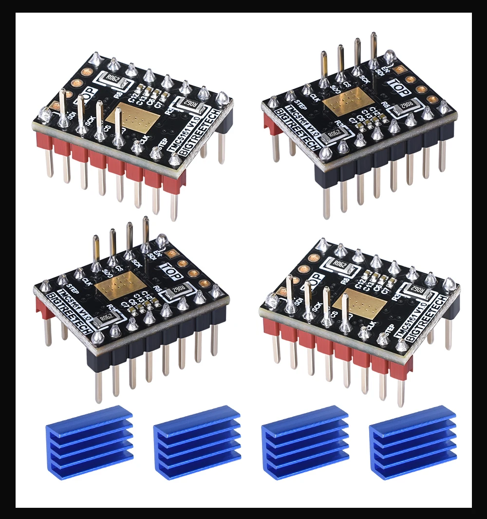 5 шт. TMC2209 UART TMC2208 TMC2130 SPI TMC5160 TMC5161 Драйвер шагового двигателя для 3D-принтера SKR V1.3 PRO MINI MKS GEN Reprap