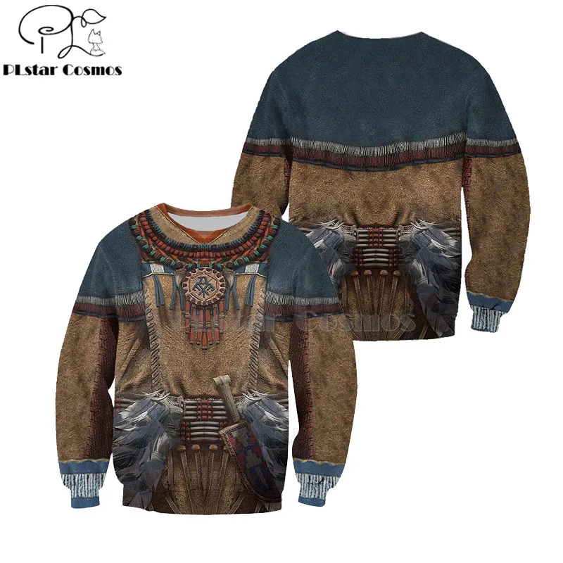 sweatshirt PLstar Cosmos Native Indian 3D hoodies/sweatshirts print Autumn winter Men/women's slim long sleeve streetwear - Color: sweatshirt