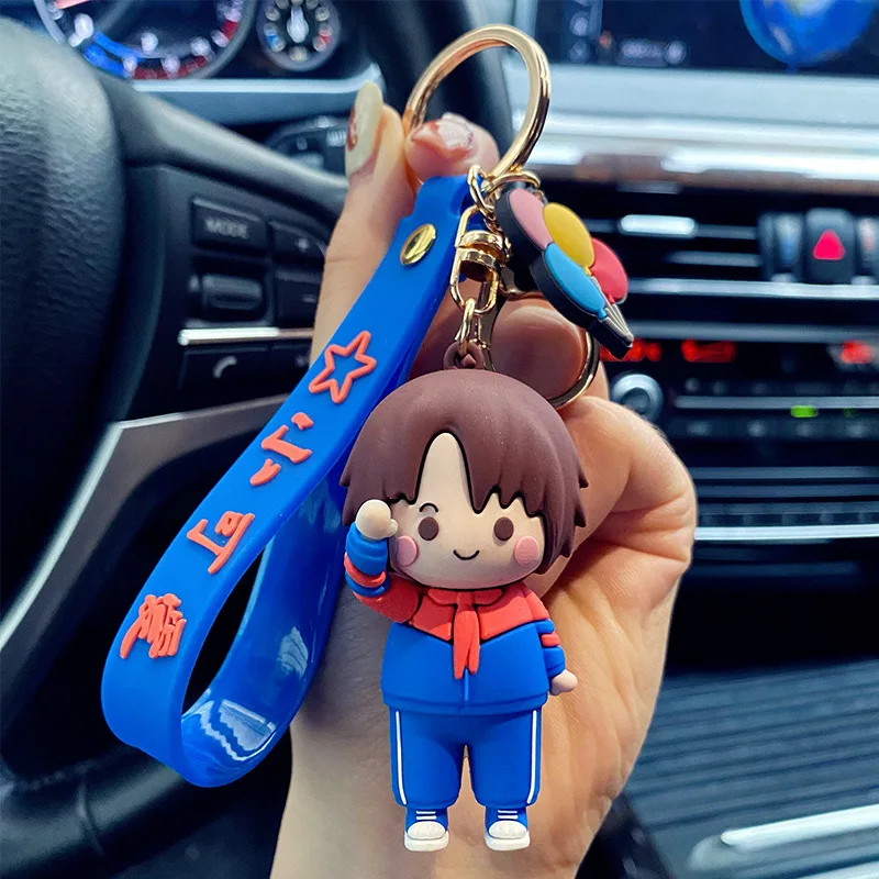 

Creativity Anime Student Couple Doll Key Chains Bag Accessories Car Keyringparty Fashion Men's And Women's Gift Pendant Keychain