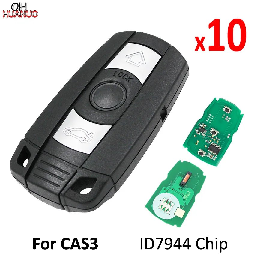 10 шт./лот 3-кнопочный смарт-ключ дистанционного управления для BMW 1 3 5 6 серии X1 X5 X6 Z4
