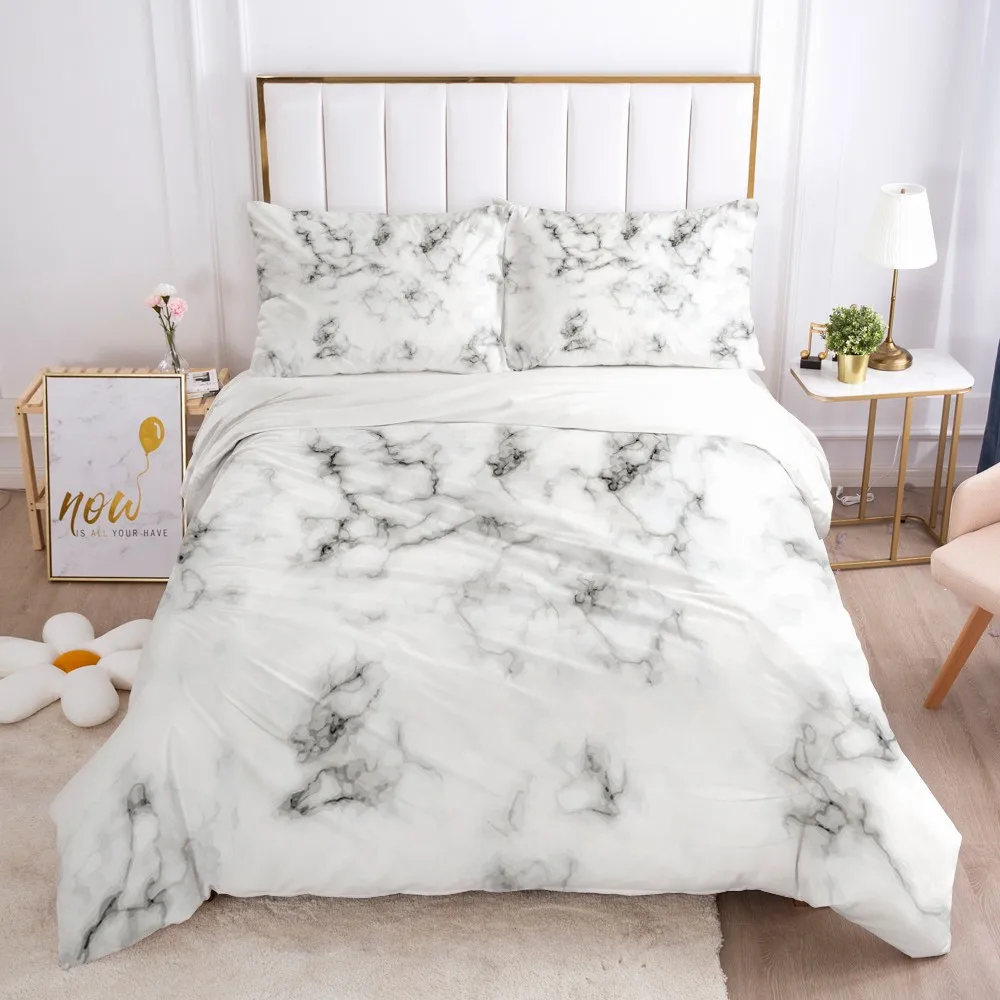 

3D Duvet Cover Sets Bedding Set Comforter Covers Pillow Covers King Queen Full Double Size Marbling Design Custom Bed