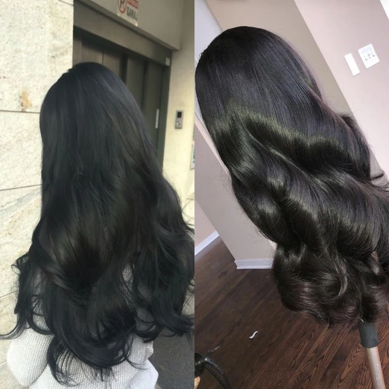 Парик с фронтальным шнурком на 360 градусов для черных женщин волнистые кружевные