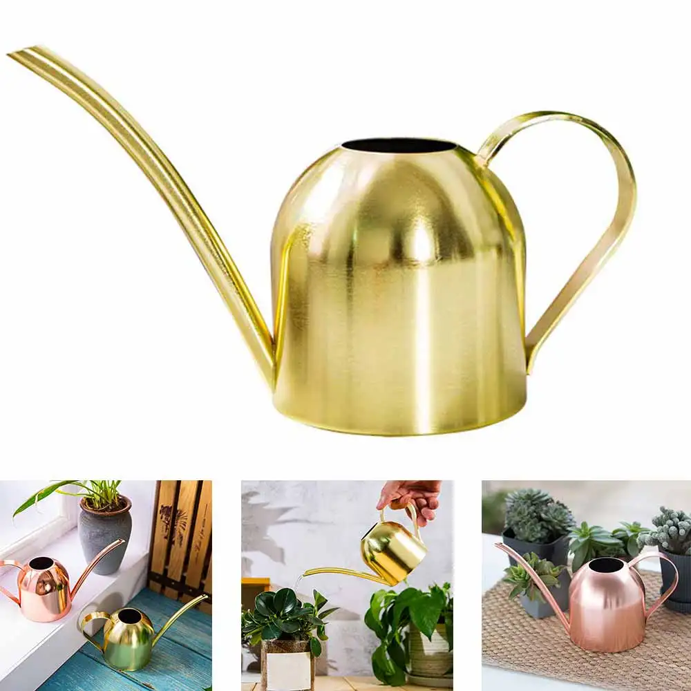 

500ML /1000ML Watering Pot Long Mouth Water Can Stainless Steel Water Sprayer for Flower Plants Garden Planting Tools Accessorie