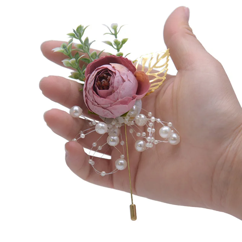 1 шт. свадебная брошь для жениха и невесты искусственный цветок чайная товары