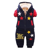 new winter fashion baby girls clothes suit children boys thick hooded coat pants 2pcsset toddler sports costume kids tracksuits