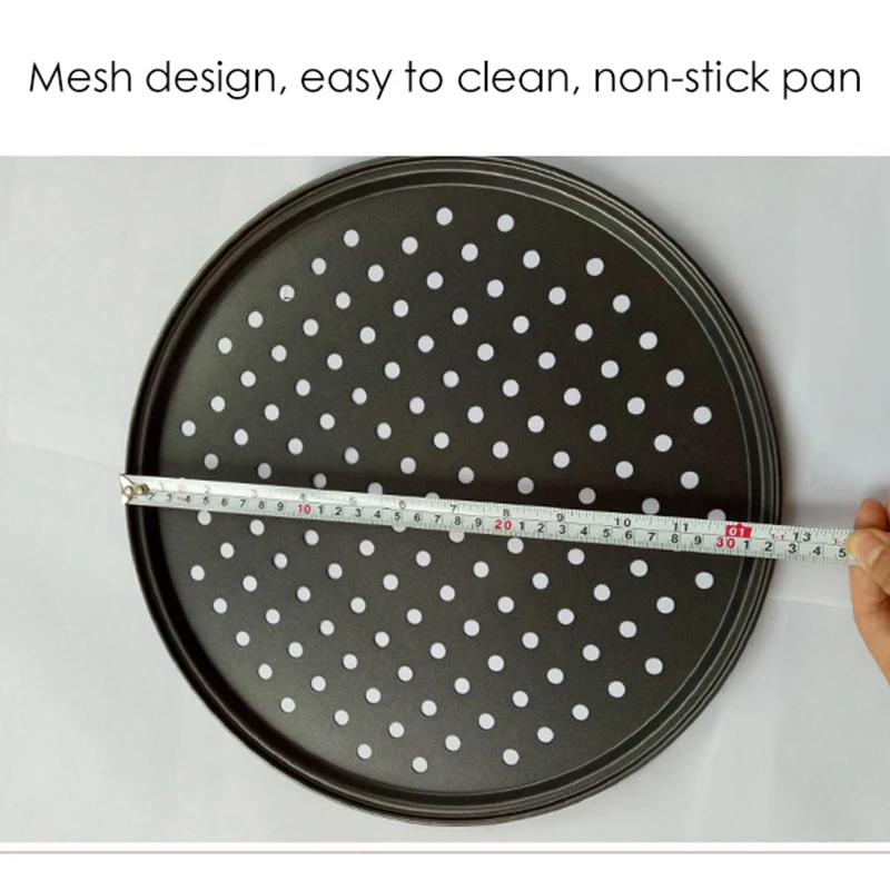 Антипригарная сковорода для пиццы круглая глубокая тарелка из углеродистой