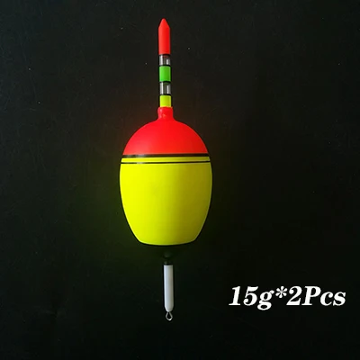 15g2Pcs Горячая Распродажа ночные светящиеся Рыболовные Поплавки 2 шт 6 г 8 г 10 г 15 г эва поплавок ночные поплавки Люминесцентная палка Новинка - Цвет: 15g2Pcs
