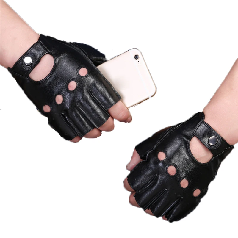 Перчатки мужские из овечьей кожи ретро перчатки без пальцев для вождения