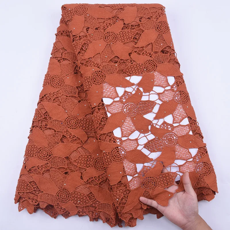 Новое поступление чистый белый Африканский шнур гипюр Водорастворимая