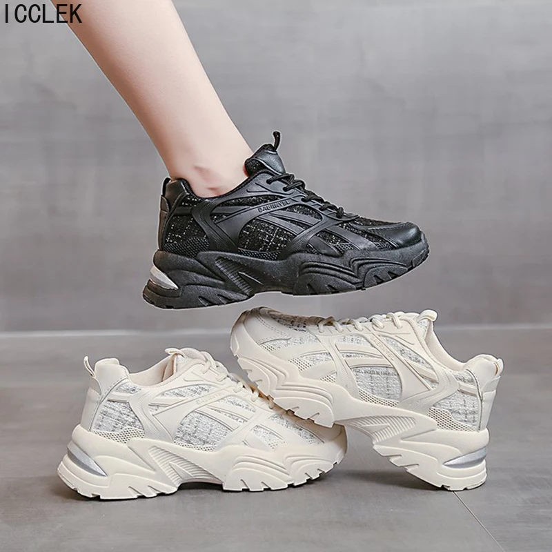 

Sneakers Women Luxury Designers Winter Women's Shoes Fashion Lace Up Vulcanized Ladies Running Sprot Non Slip Flats