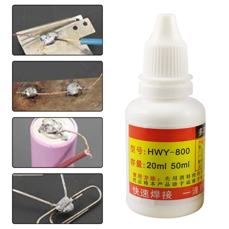 

20ml Powerful Rosin Soldering Agent No-clean Flux Stainless Steel White Plate Iron 18650 Battery Welding Water Liquid Flux