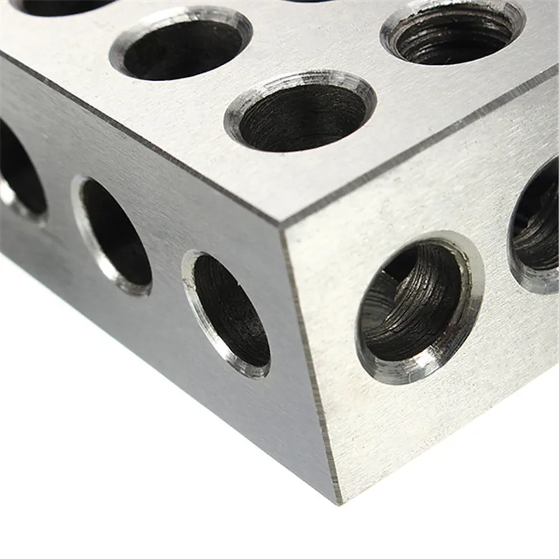

JUSTINLAU 2pcs 25x50x75mm Blocks 23 Holes Parallel Clamping Block Milling Tool Precision 0.005mm