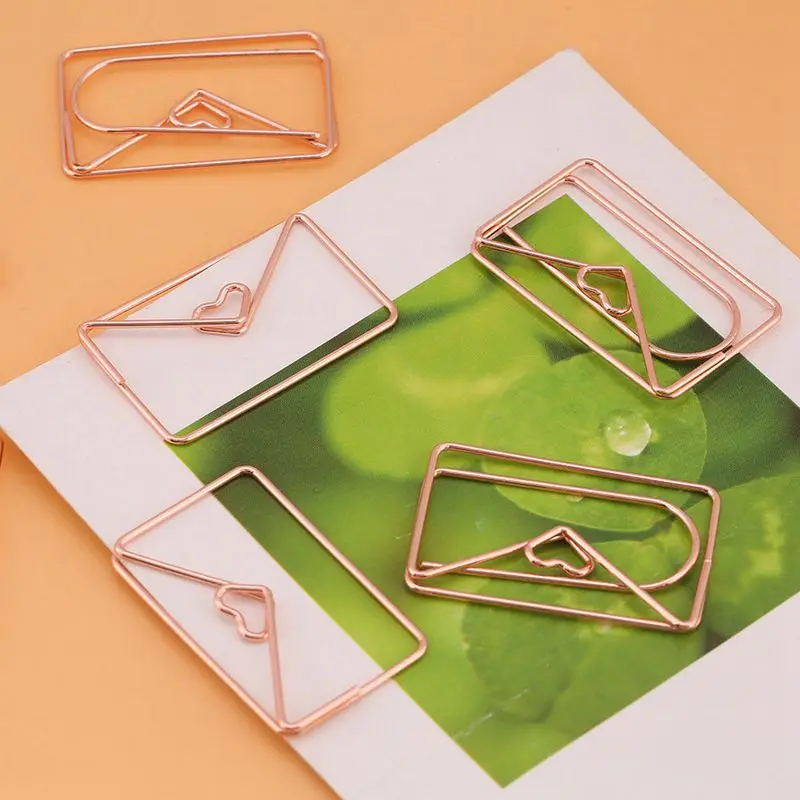

12Pcs Decorative Envelop Shape paper clip Bookmark Document Organizing Clip