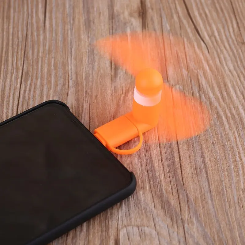 Универсальный мини-вентилятор Type C Micro USB OTG беззвучный вентилятор для мобильного