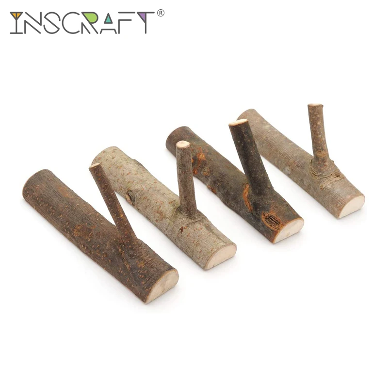 1 шт. ручной работы натуральное дерево крючок в виде ветки Entryway декоративные