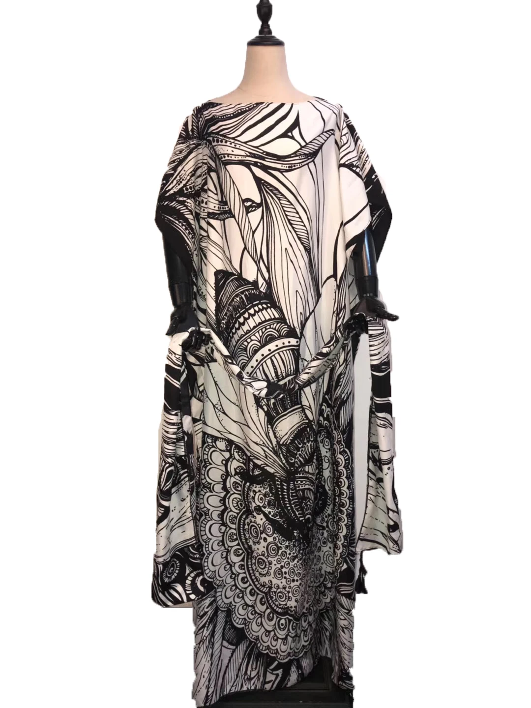 

2020 summer clothes for muslim women cotton kaftan long dress Free size printed African women ropa de dama dress