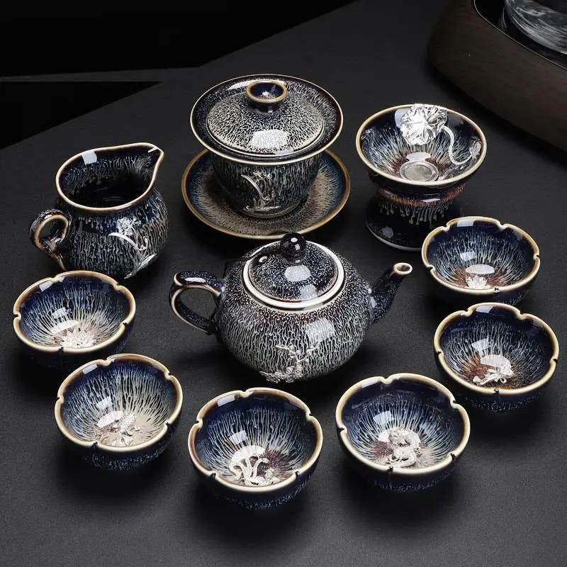 

Aksesuarlari China Teaset Organizer Dekoration Garden Kung Fu Vintage Teapot Home Decoration Accessories Teaware Chinese Tea Set