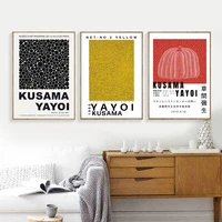 yayoi kusama artwork exhibition posters and prints gallery wall art pictures museum canvas painting for living room home decor