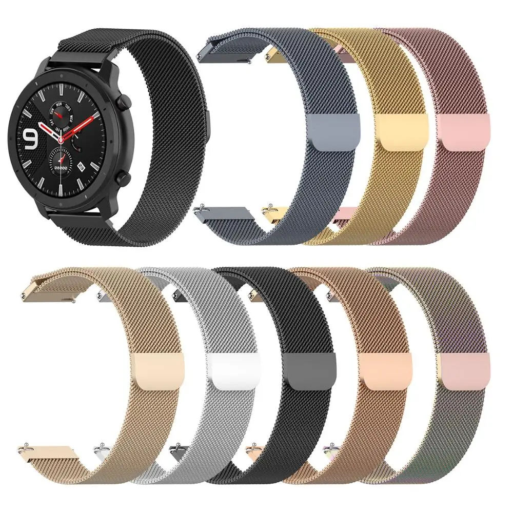 Для Amazfit GTR 47 мм/Amazfit Pace Миланская петля браслет из нержавеющей стали ремешок 22 мм