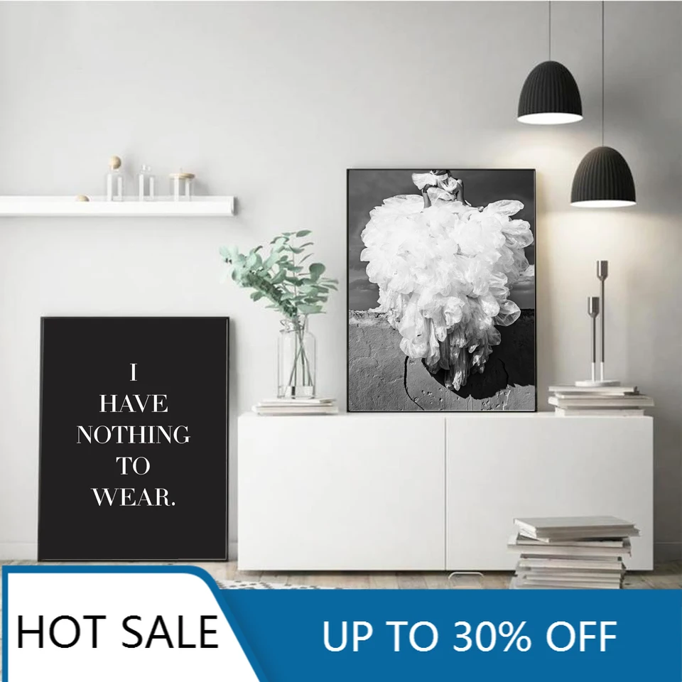 Большое кружевное платье сексуальная девушка настенная Картина на холсте Постер