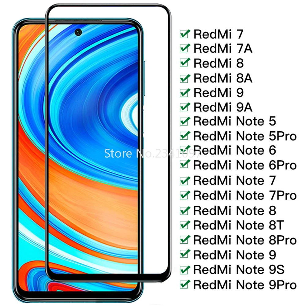 

Полный экран из закаленного стекла для Xiaomi Redmi Note 9 7 для девочек от 5 до 8 лет Pro 8T Mi 10 Poco X3 NFC F2 Защитная пленка для экрана на Redmi Note 9s фотокамеры м...