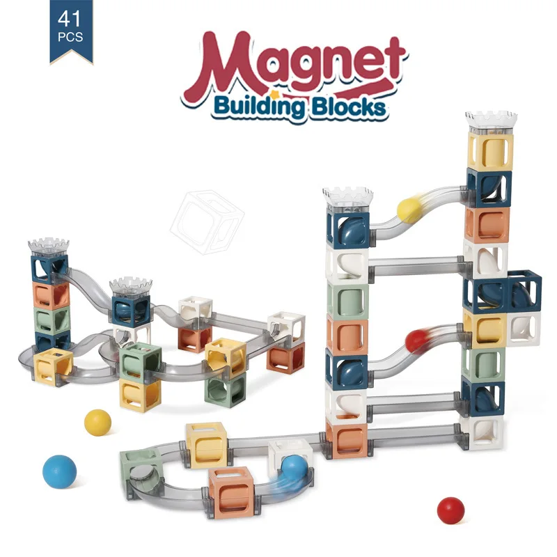 Магнитный конструктор магнитный лабиринт кубик гоночная трасса шар трек воронка