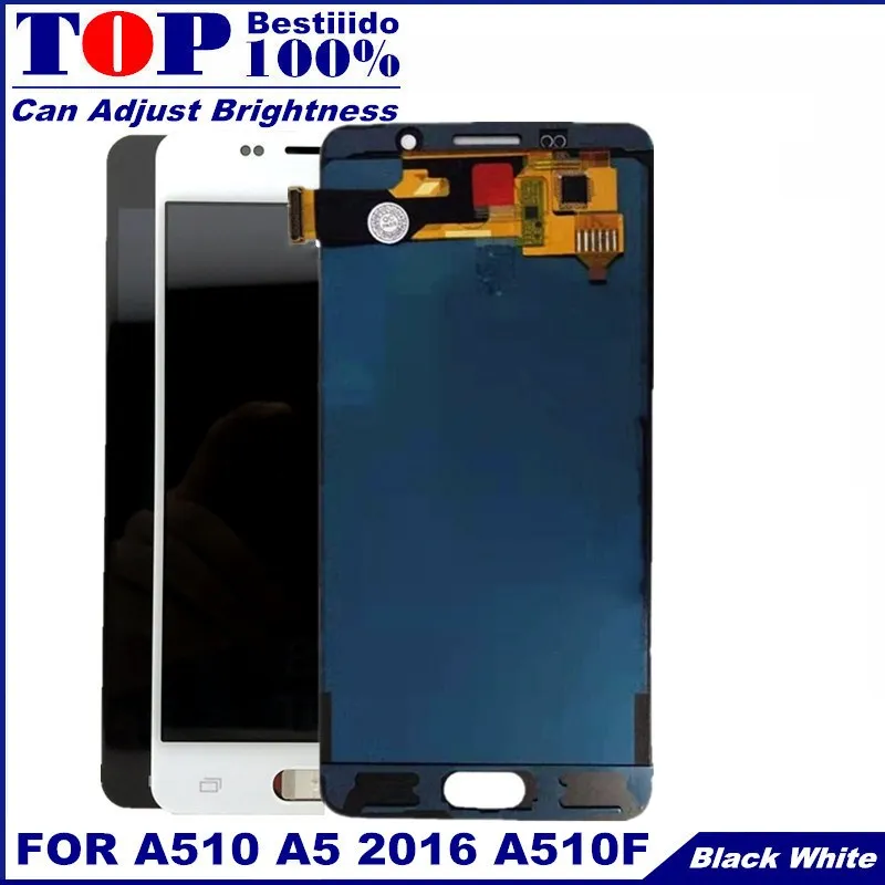 Тест A510 ЖК экран для samsung Galaxy A5 2016 A510F A510M A510FD дисплей кодирующий преобразователь