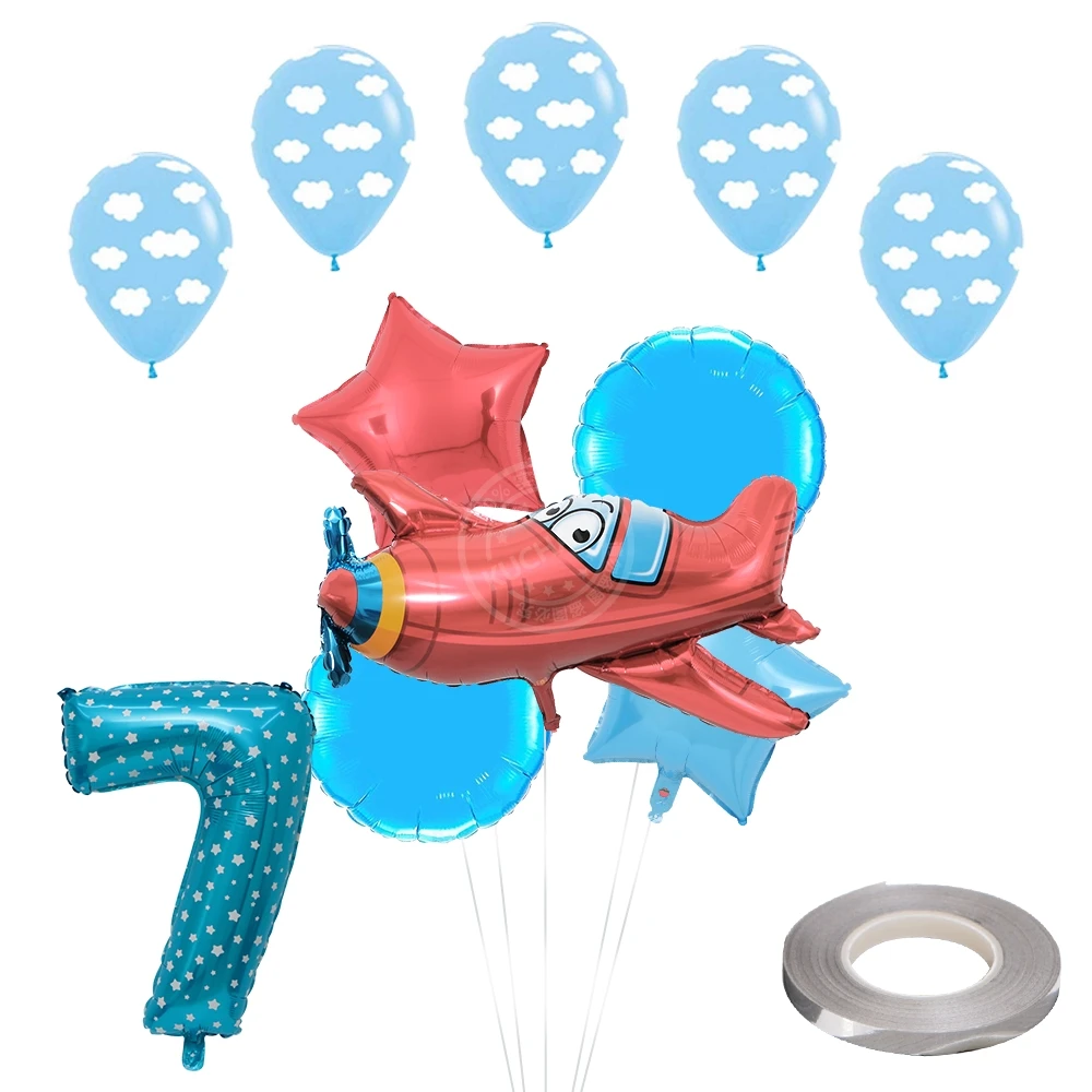 blue 7 12 шт./лот, воздушные шары с гелием из фольги, 30 дюймов, красные вечерние надувные шары с цифрами, праздничные украшения для детских игрушек, Звездные шары - Цвет: blue 7