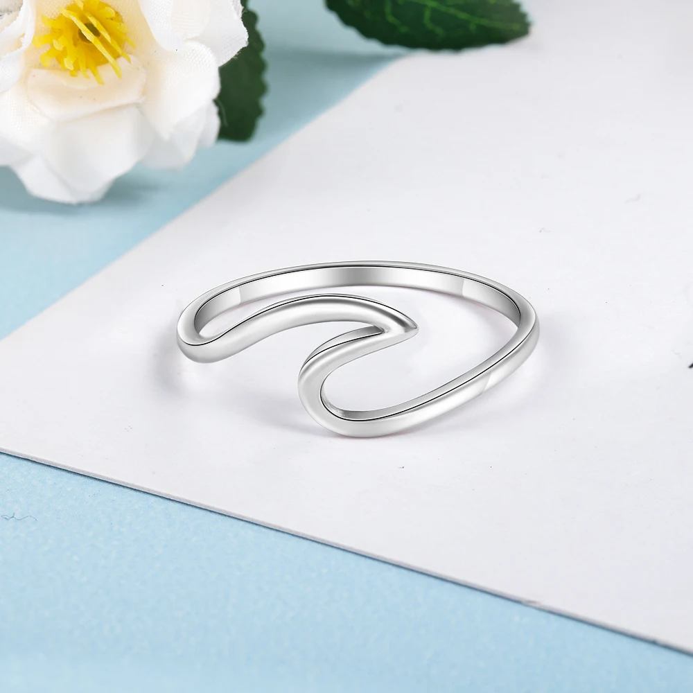 JewelOra 925 Серебряные кольца для женщин простой женский перстень обручальные