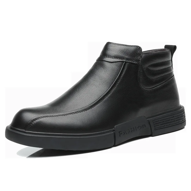 

AQ757 high quality men shoes designer Genuine Leather wool lining winter Keep warm outdoor Ankle Boots Snow Boots Dad Deri bot