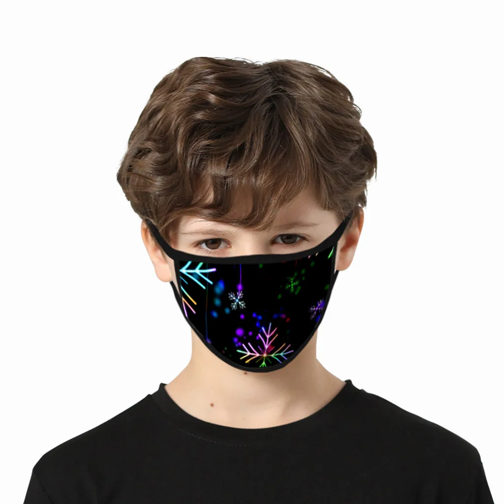 

1PC Children Christmas Floral Print Fashion Washable Adjustable Breathable Masks mondmasker Antiviral mascarillas kpop