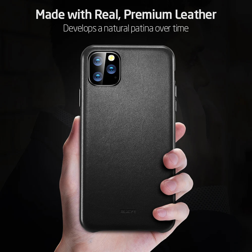 ESR Премиум чехол из натуральной кожи для iPhone 11 Pro Max тонкий полностью кожаный телефон с противоударной защитой чехол для iPhone 11 11 Pro
