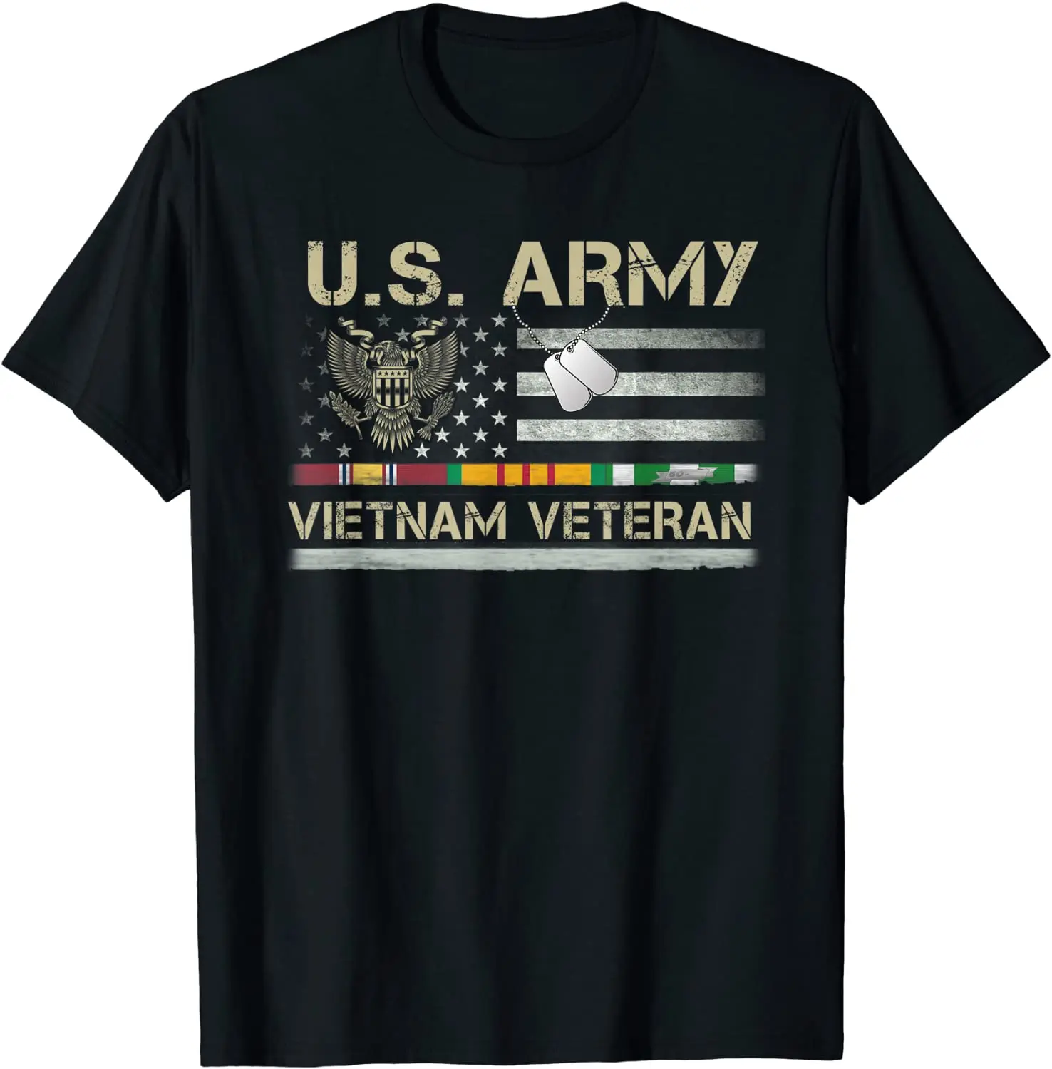 

US Army Vietnam Veteran USA Flag Shirt, Veteran Vietnam Army Men T-Shirt