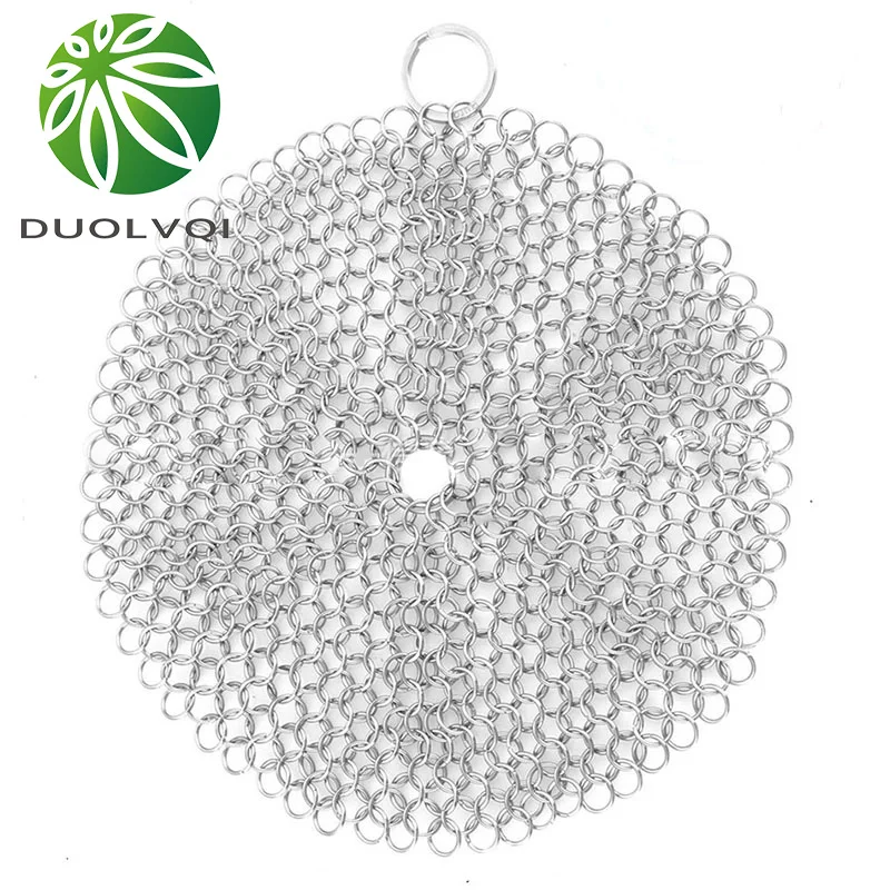 Duolvqi полезный инструмент для мытья кастрюль из нержавеющей стали скруббер Chainmail