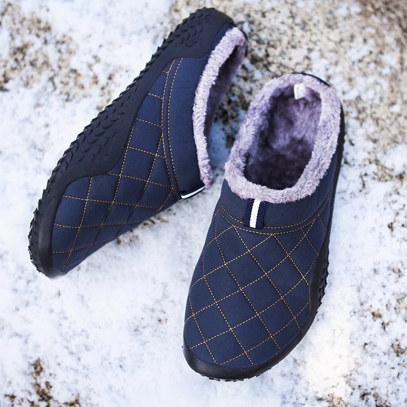 Мужские тапочки с сердечком Домашние Нескользящие домашние для мужчин большие