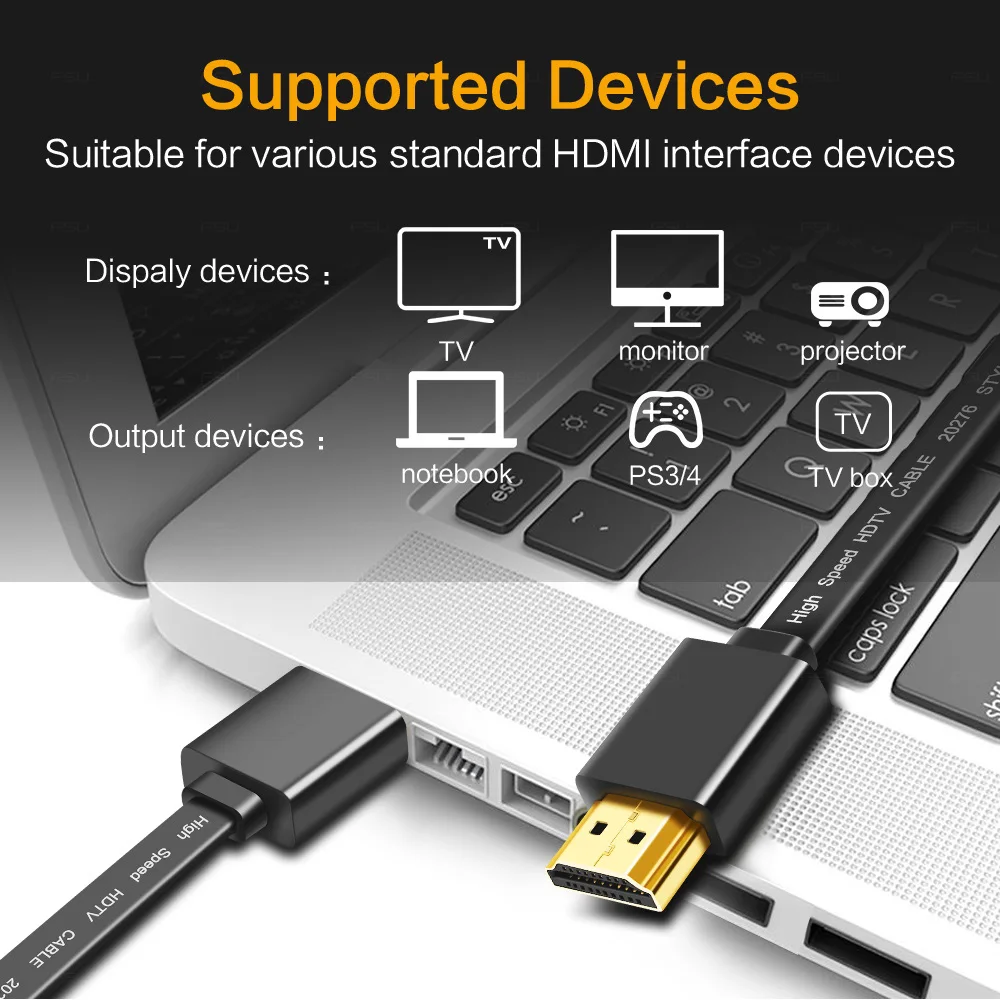 Тонкий hdmi 1 4 2 0 плоский кабель позолоченный штекер HDMI 4K 60hz 1080p 3D 3 m 5 M 1M 2m 3m для ПК